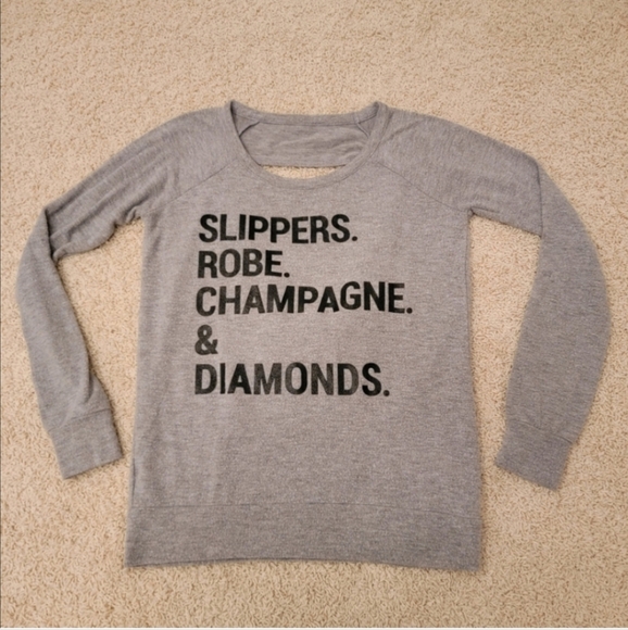 Chaser Champagne Graphic Sweatshirt Grey Size Small - Picture 4 of 11